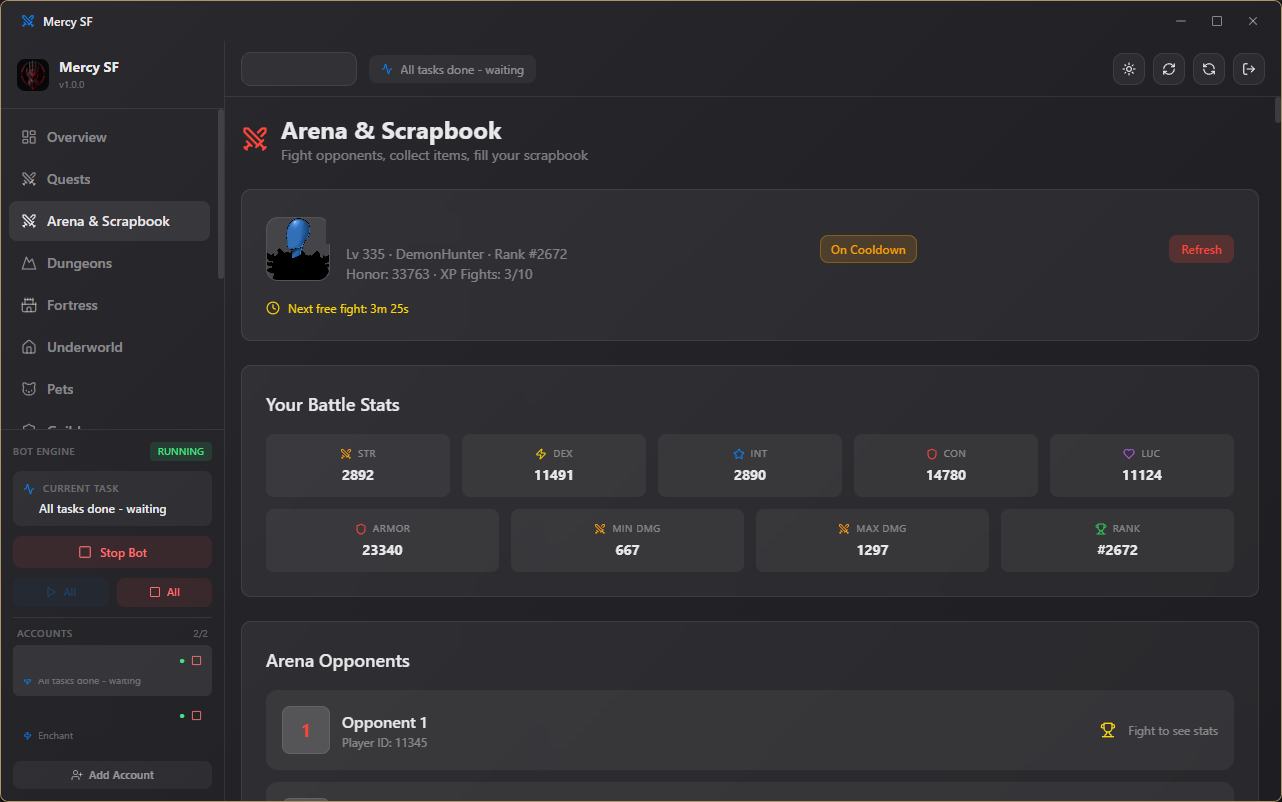 Arena and Scrapbook