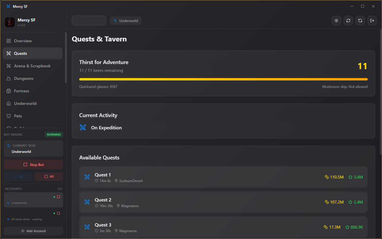 Quests and Tavern